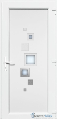 Kunststoff Haustür EL-31 Inox