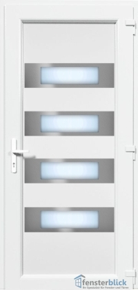 Kunststoff Haustür EL-65 Inox
