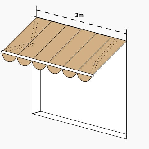 Gelenkarmmarkise Beige