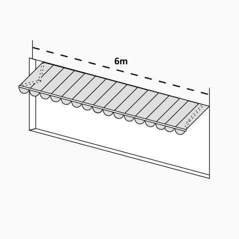 Gelenkarmmarkise 6m breit