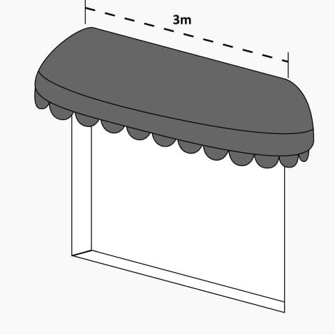 Korbmarkise Anthrazit