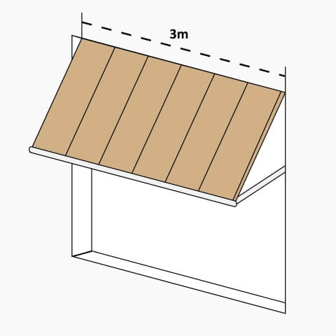 Fallarmmarkise Beige