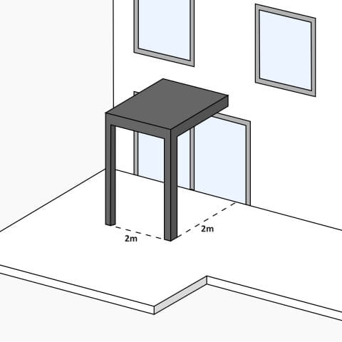 Pergola Anthrazit Anbau