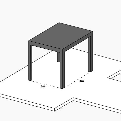 Pergola Anthrazit Freistehend