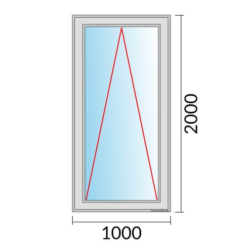 Kippfenster 1000x2000mm technische Details