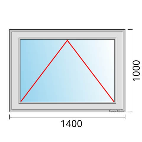 Einflügeliges Fenster 140x100 cm mit Kipp Öffnung