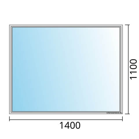 Einflügeliges Fenster 140x110 cm mit Festverglasung im Rahmen