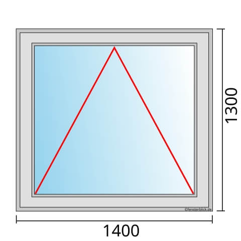 Einflügeliges Fenster 140x130 cm mit Kipp Öffnung