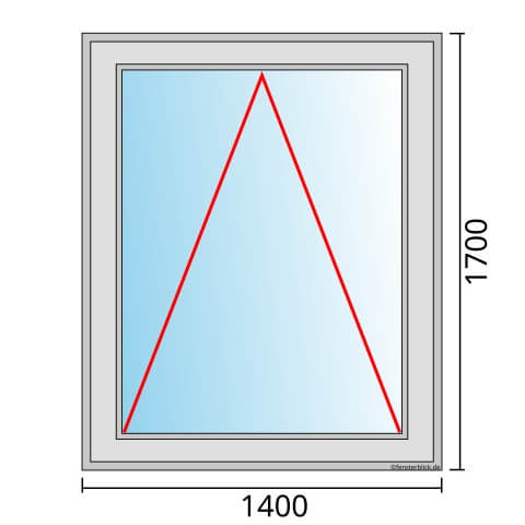 Einflügeliges Fenster 140x170 cm mit Kipp Öffnung