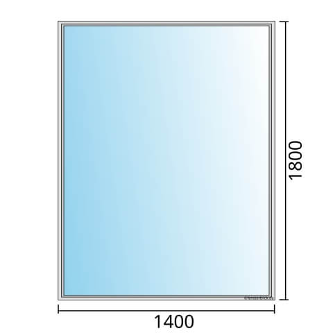 Einflügeliges Fenster 140x180 cm mit Festverglasung im Rahmen