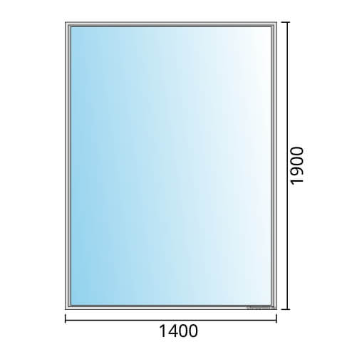 Einflügeliges Fenster 140x190 cm mit Festverglasung im Rahmen