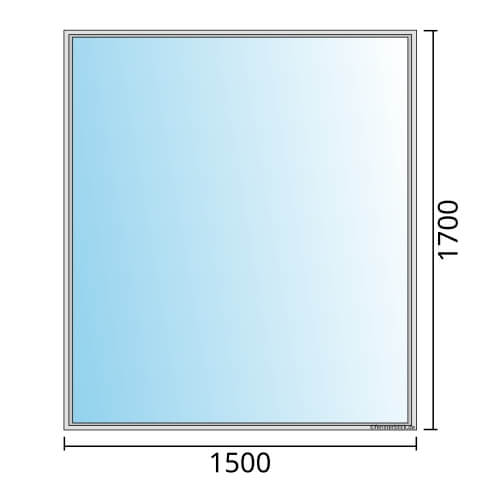 Einflügeliges Fenster 150x170 cm mit Festverglasung im Rahmen