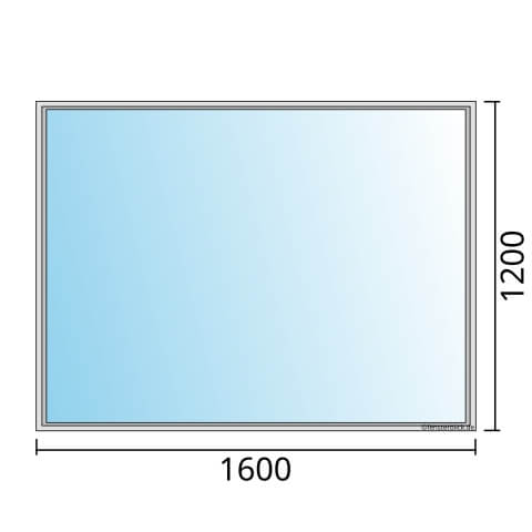 Einflügeliges Fenster 160x120 cm mit Festverglasung im Rahmen