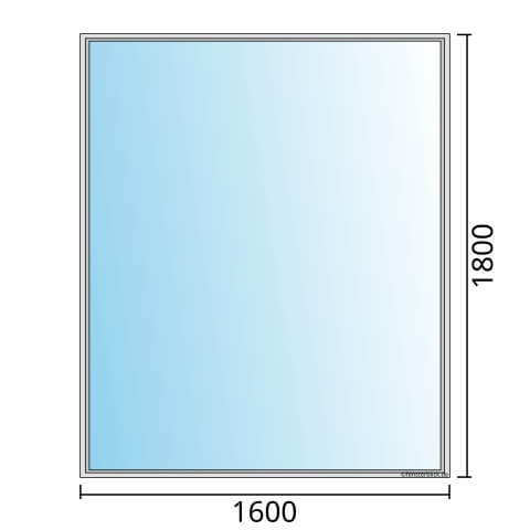 Einflügeliges Fenster 160x180 cm mit Festverglasung im Rahmen