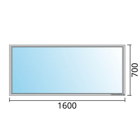 Einflügeliges Fenster 160x70 cm mit Festverglasung im Rahmen
