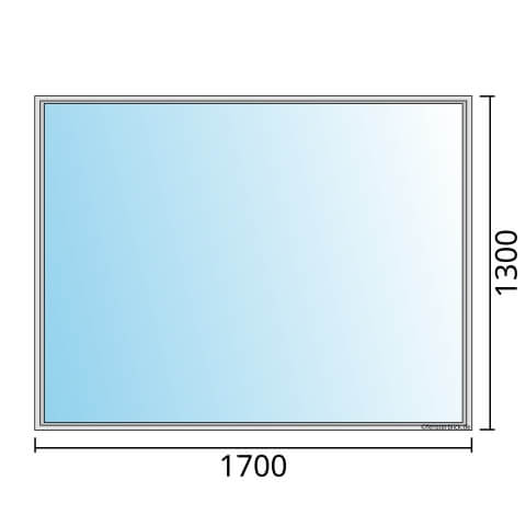 Einflügeliges Fenster 170x130 cm mit Festverglasung im Rahmen