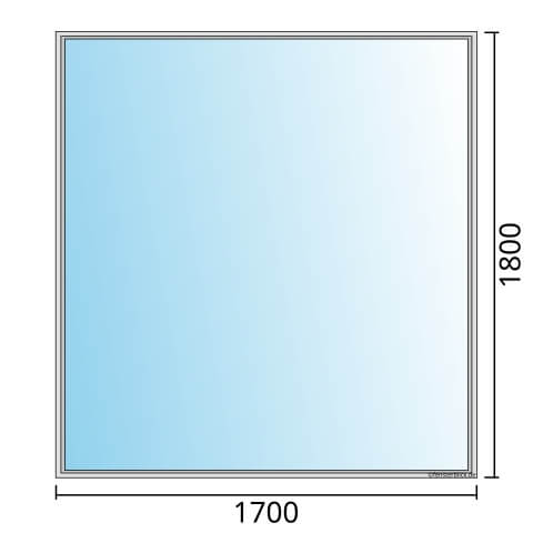 Einflügeliges Fenster 170x180 cm mit Festverglasung im Rahmen