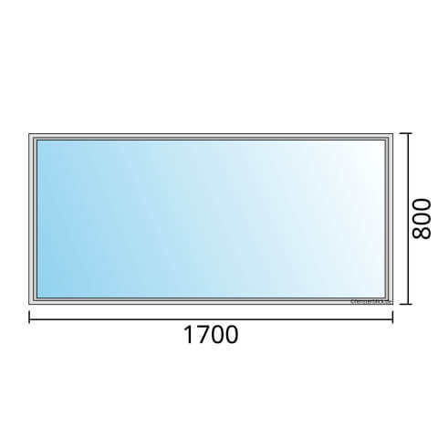 Einflügeliges Fenster 170x80 cm mit Festverglasung im Rahmen
