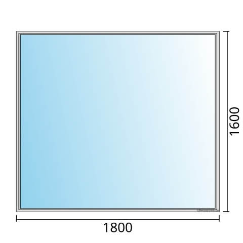 Einflügeliges Fenster 180x160 cm mit Festverglasung im Rahmen