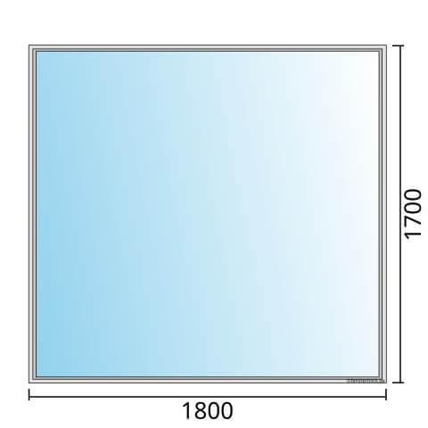 Einflügeliges Fenster 180x170 cm mit Festverglasung im Rahmen