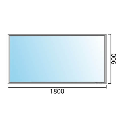 Einflügeliges Fenster 180x90 cm mit Festverglasung im Rahmen