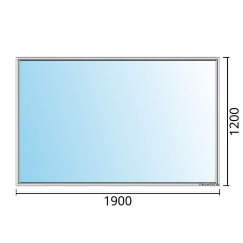 Einflügeliges Fenster 190x120 cm mit Festverglasung im Rahmen