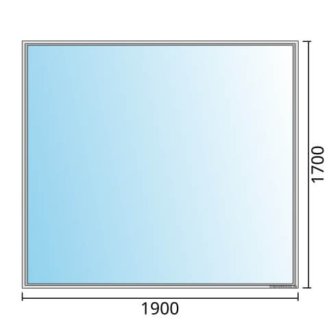 Einflügeliges Fenster 190x170 cm mit Festverglasung im Rahmen