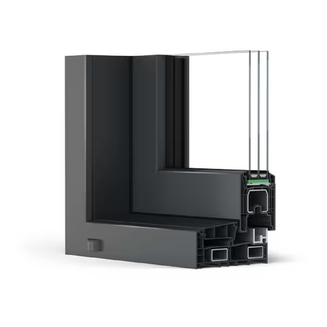 Schiebesystem Rehau SYNEGO SLIDE Profil anthrazit - Profilschnitt