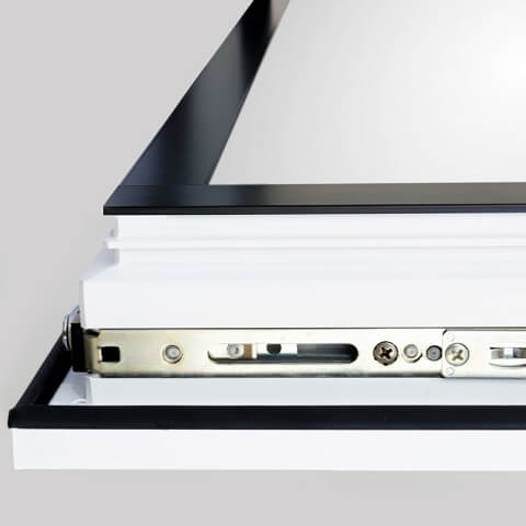 Kunststofffenster Salamander greenEvolution 76 straight Detail Flügel