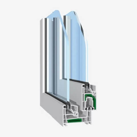 Fenster Salamander evolutionDrive 60 Profil Festverglasung