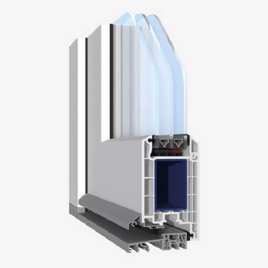 Haustür Profil Salamander Brügmann bluEvolution 73 weiß