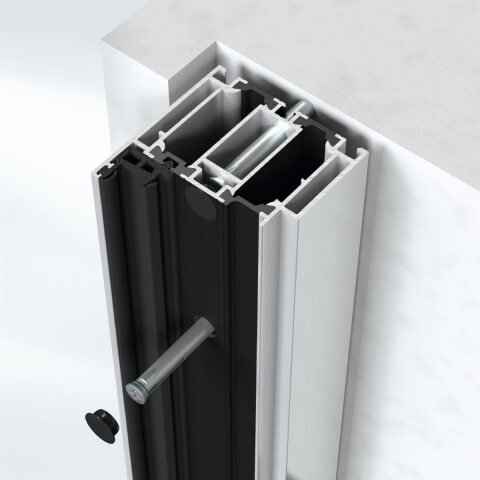 Tür Schüco AD UP 75 - Profil Rahmen Montage