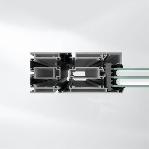 Tür Schüco AD UP 75 - Profil Füllung Einsatz