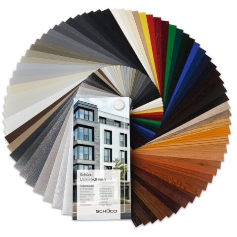 Schüco kleurkeuze kunststofsystemen UnlimitedFinish