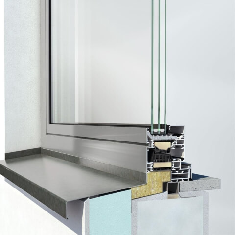 Aluminium Fenster Schüco AWS 90.SI+ - Profil Einbau