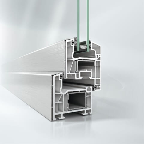 Kunstofffenster Schüco TopAlu Classic CT 70 AS Querschnitt