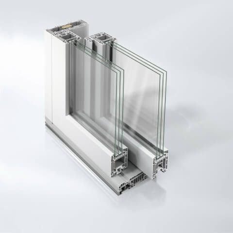 Hefschuifdeur Schüco LivIngSlide Classic Wit