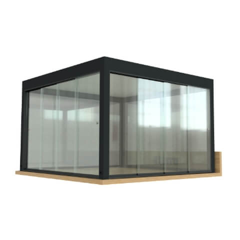 Pergola Glasschiebewand