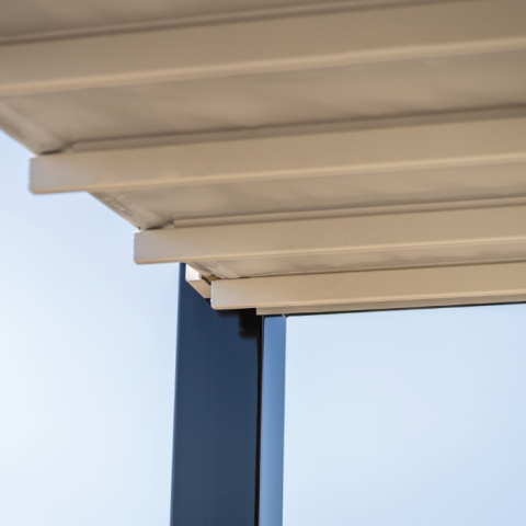 Pergola Terra Cabrio Yer Weiß Dachaufbau