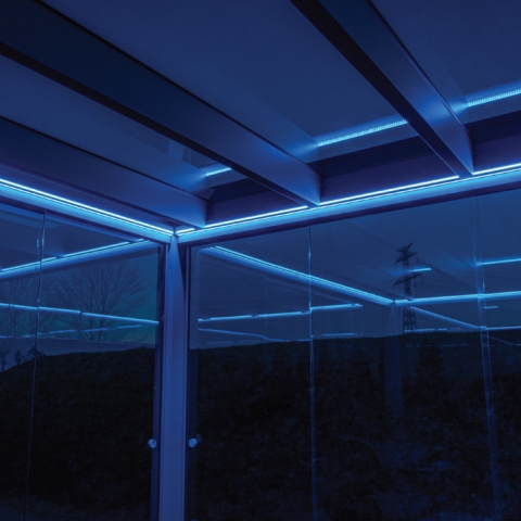 Integrierte LED Beleuchtung Pergola