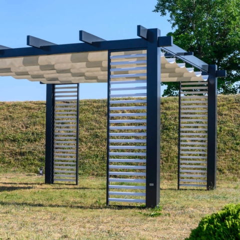 Pergola Terra Jord Anthrazit Garten Lamellen
