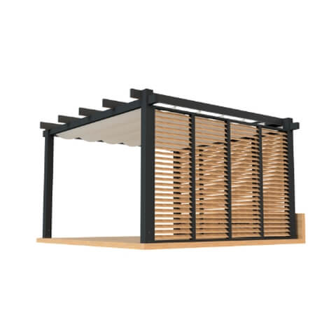 Pergolen mit Seitenwand