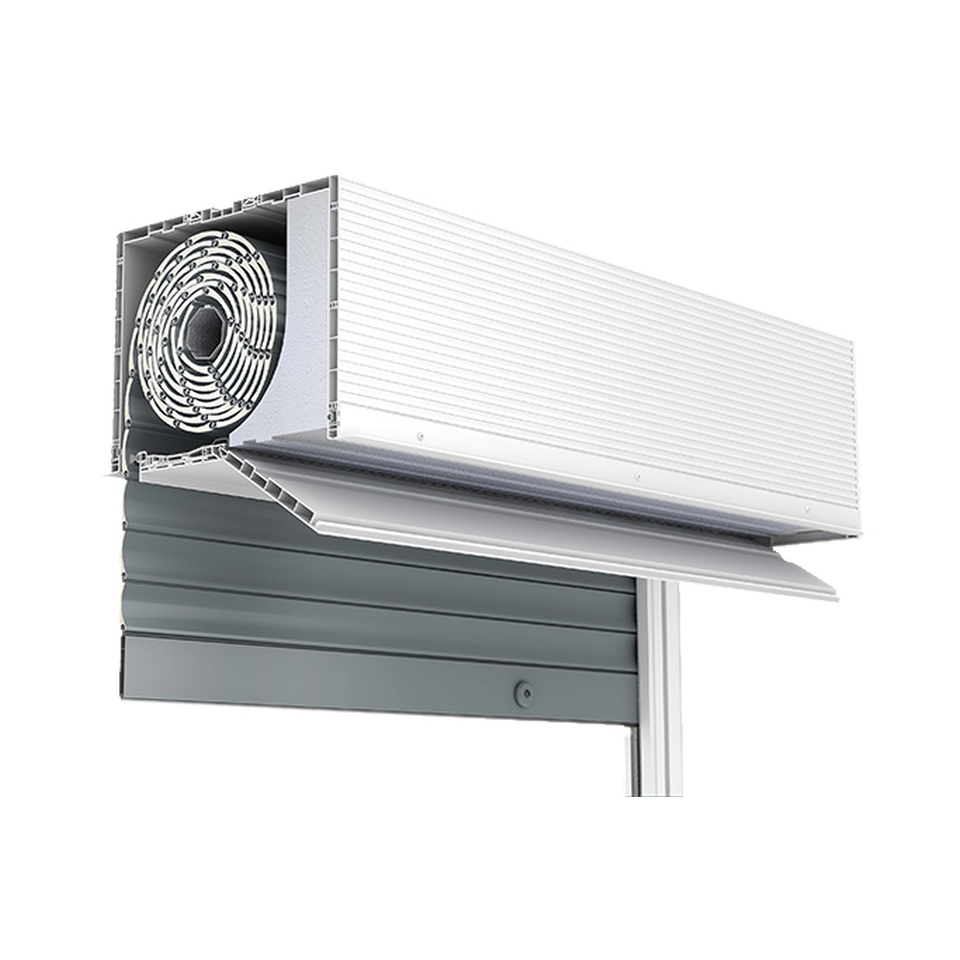 Aufsatzrollladen PTL Revisionsklappe offen