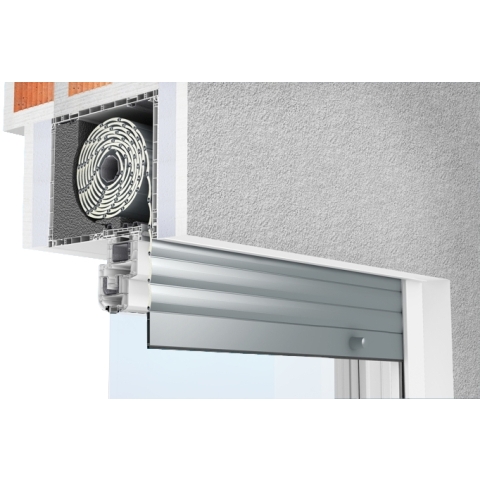 Aufsatzrollladen PTP Montage beidseitig verputzt