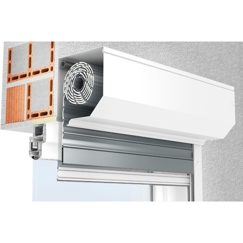 Vorbaurollladen PST eckig 45° Montage Mauerwerk