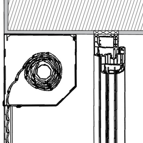 Vorbaurollladen Rechtsroller