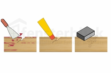 Holzfenster Rahmenriss Reparatur