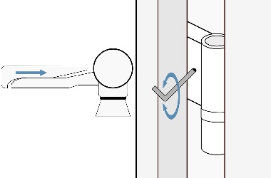 Haustürband Verschlusskappe aufsetzen und Sperrschraube festziehen