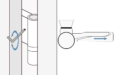 Haustürband Sperrschraube lösen und Verschlusskappe entfernen