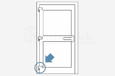 Haustür Einstellung unten beginnen